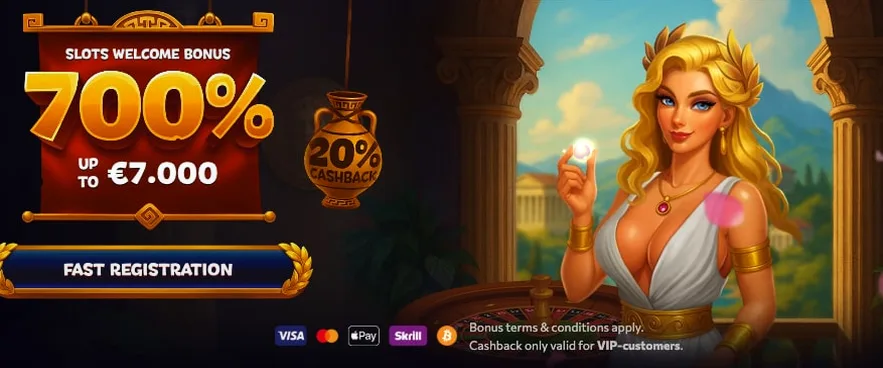 Aphrodite Casino — 700% bis zu 7.000 €